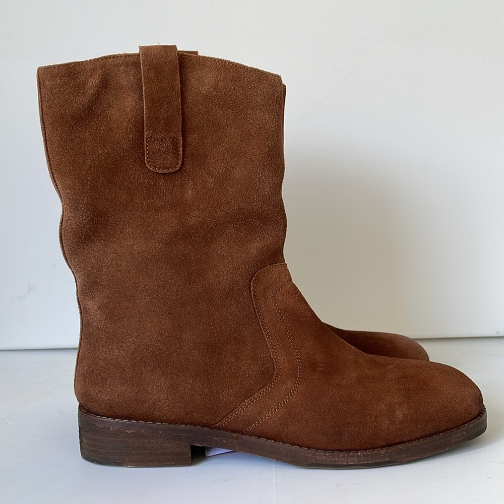 Free People Easton Suede Equestrian Bootie Women’s 9.5M Brown Pull-On Western - Picture 5 of 11